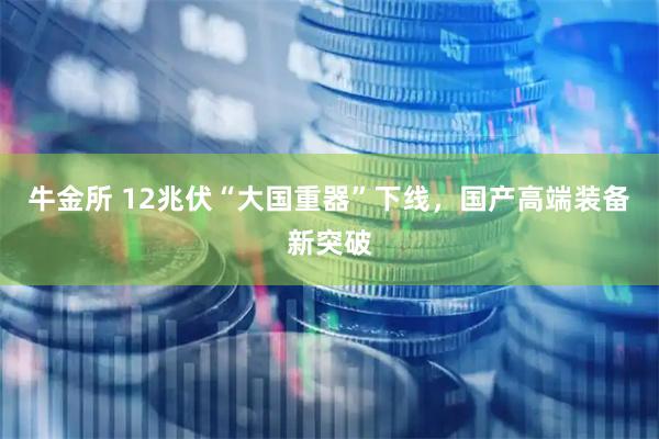 牛金所 12兆伏“大国重器”下线，国产高端装备新突破