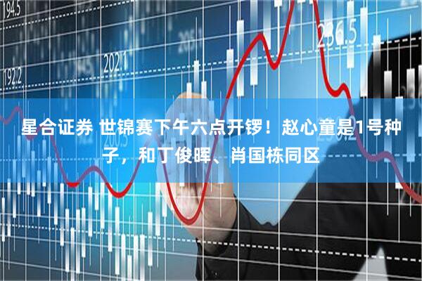 星合证券 世锦赛下午六点开锣！赵心童是1号种子，和丁俊晖、肖国栋同区