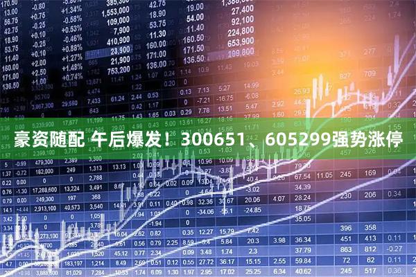 豪资随配 午后爆发！300651、605299强势涨停